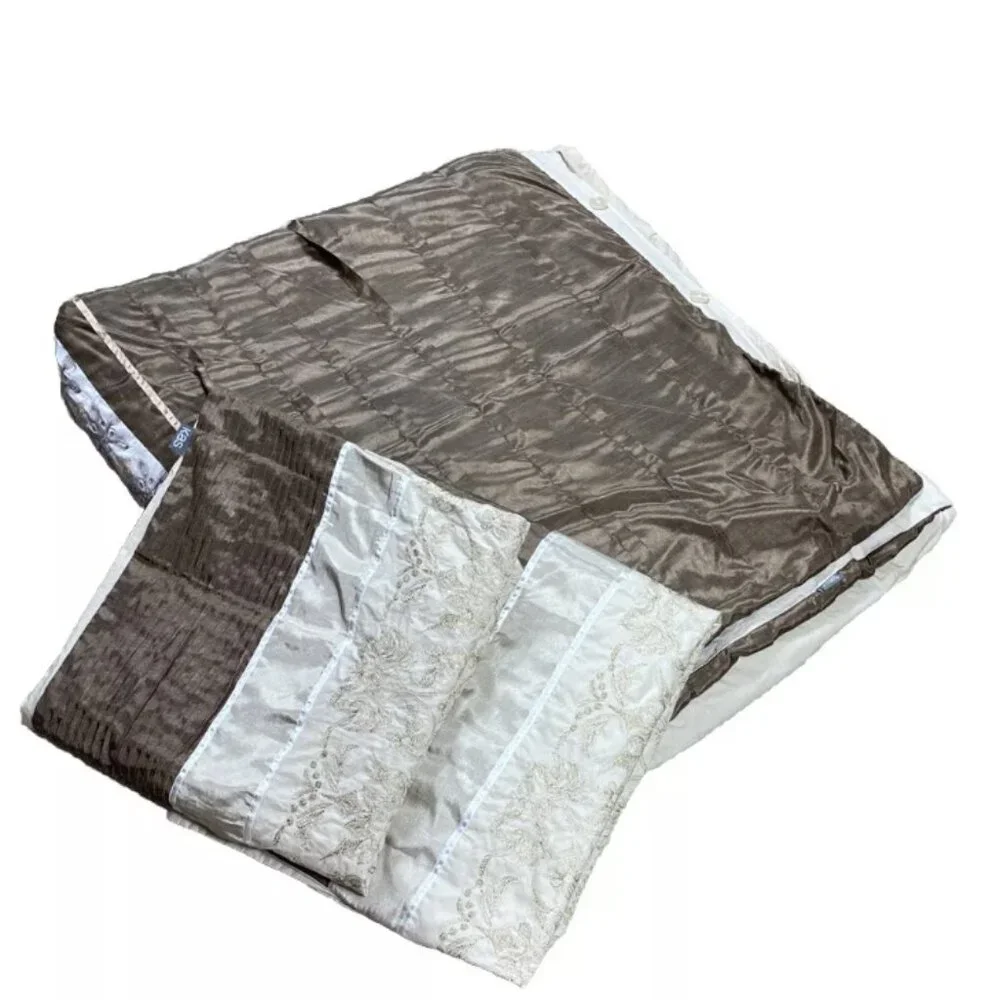 KAS Bedding Set Queen or King Duvet Cover + Shams Pillowcases Brown Beige Luxury
